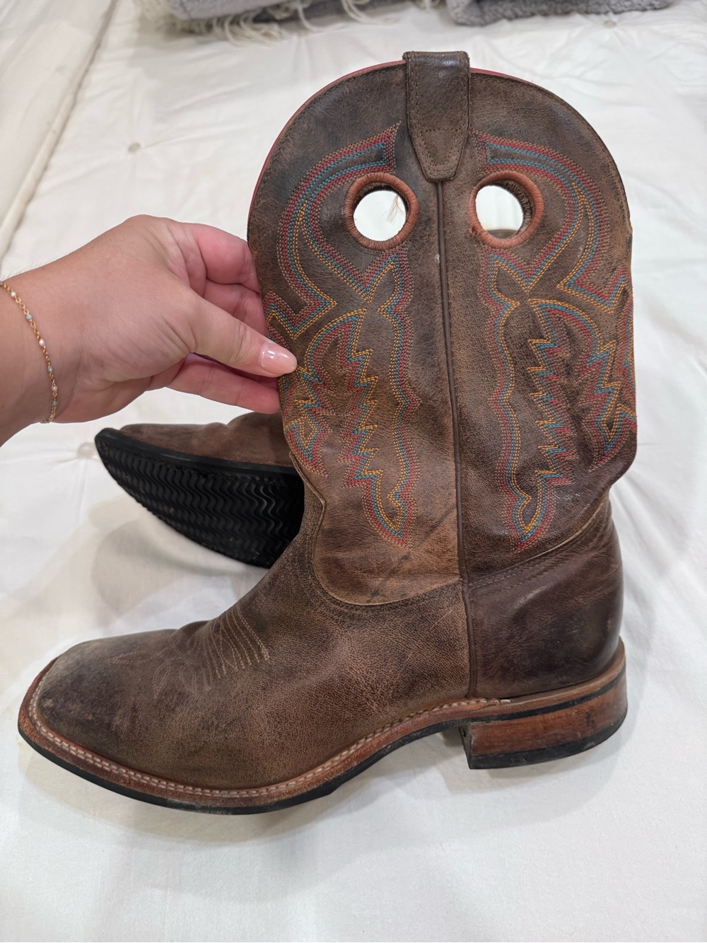 Boulet Leather Cowboy Boots